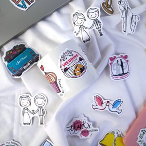 Pegatinas para Boda, 50 Piezas, Lindos Adornos para Despedida <span class=keywords><strong>de</strong></span> <span class=keywords><strong>Soltera</strong></span>, Decoración para Laptop, Teléfono y Botella - Product Image 4