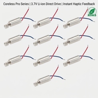 Moteur à micro-vibrations miniature sans noyau 3,7 V CC JL-0412V 4 mm x 12 mm 15000 tr/min 100 Hz avec protection contre l'inversion de polarité pour massage et usage sexuel