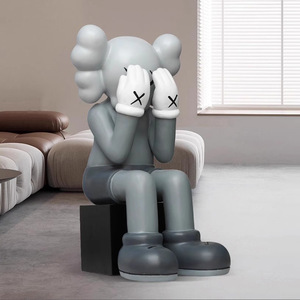 Chao thương hiệu lớn nhựa cho kaws ngồi tư thế sàn đồ trang trí Internet celebringant cửa hàng mở cửa phòng khách cửa sổ lối đi - Product Image 3