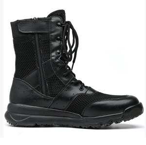 Botas de Combate de Verano TSB1102 Ligeras con Suela de EVA y Empeine de Malla de Cuero, Transpirables, Sin Cremallera Lateral, Zapatos de Malla - Product Image 4