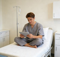 Draps de lit d'hôpital ajustés en jersey tricoté doux et riche en coton, personnalisables, lot de 2, 36"x84"x12", élastiques sur tout le contour - Vente chaude