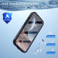 Nouveau design transparent anti-dérapant 360 degrés entièrement scellé IP68 étui de téléphone étanche professionnel pour iPhone 16 Pro Max Plus pro