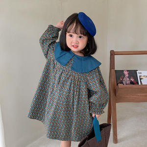 Vestido de Niña, Nuevo Vestido de Princesa Encantador, Primavera Otoño, Cuello Solapa, Manga Larga, Vestido para Niñas - Product Image 1