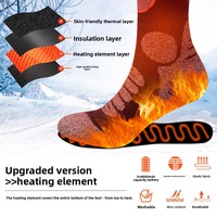 Chaussettes chauffantes personnalisables, batterie rechargeable, chauffe-pieds, chaussettes de randonnée, chaussettes chauffantes électriques pour le camping, le ski