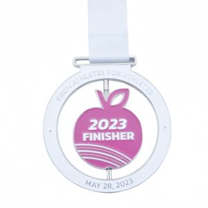 Fabricant de gros personnalisé Antique plaqué argent Apple Student Teaching Education UPRRP Spining Médaille de zinc pour souvenir - Product Image 3