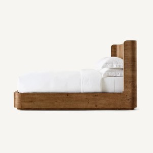 Nâu rắn khung gỗ vua kích thước giường hiện đại giường mềm - Product Image 3