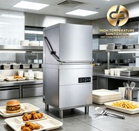 Mesin Cuci Piring Tipe Hood Stainless Steel 304 220V Otomatis Penuh Kapasitas 16 Set untuk Penggunaan Rumah Tangga dan Restoran