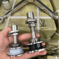 Connecteur de fixation hexagonal en acier inoxydable 304/316 pour verre, murs-rideaux, auvents, finition miroir satiné épaissie