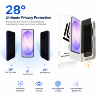 Kit d'installation de protection d'écran en verre trempé HD anti-espion et anti-poussière Magic Box, film de protection d'écran en verre trempé pour téléphone portable
