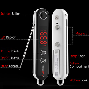 Thermomètre numérique de poche ThermoPro TP18S, type stylo, avec <span class=keywords><strong>sonde</strong></span> de cuisson <span class=keywords><strong>pour</strong></span> <span class=keywords><strong>viande</strong></span>, en plastique durable - Product Image 4