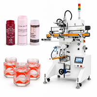 Machine d'impression sérigraphique semi-automatique pour bouteilles, tubes, seaux, avec table de travail réglable en hauteur, personnalisable pour plastique, verre, cosmétiques
