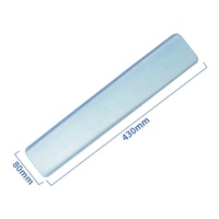 Tapis de souris pour jeux sur PC, clavier, tapis de souris en mousse à mémoire de forme bleue, ensemble antidérapant, repose-poignet ergonomique, coussin de soutien de dessin animé pour le bureau