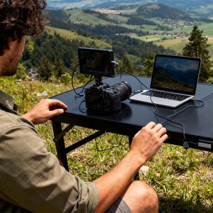 Table solaire portable pliable en plastique <span class=keywords><strong>AHONY</strong></span> ST-65W 65W noire, très vendue, efficacité 25,8 %, pour camping et pique-nique en extérieur - Product Image 5