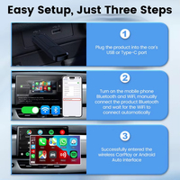 KSE Adaptateur Carplay sans fil Mini Caprlay Dongle pour Apple Carplay et Android Mini boîte de transfert automatique