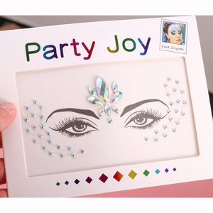 Pegatina ostentosa para tatuaje, pegatina de diamante de imitación para cara, nuevo diseño, arte corporal, joyería facial temporal, venta al por mayor - Product Image 6