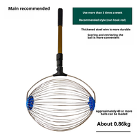 Lavaland SKL-S14 Rouleau de nettoyage professionnel en acier à ressort pour balles de tennis et de pickleball, capacité de 40 balles, entraînement