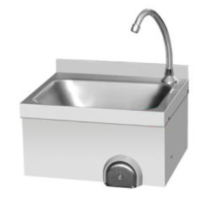Lavabo à <span class=keywords><strong>main</strong></span> mural en acier inoxydable durable avec contrôle du genou, parfait pour le service alimentaire, la médecine et l'hospitalité - Product Image 6