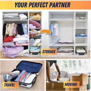Ensemble de sacs sous vide pour <span class=keywords><strong>matelas</strong></span> G-Complete - Convient aux tailles simple à king size, résistant à l'humidité et à la poussière pour un <span class=keywords><strong>stockage</strong></span> à long terme - Product Image 6