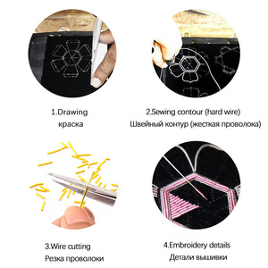 QIAO 10グラム/ロット中空ライン縫製アクセサリー銅ワイヤー刺繍刺繍バッジマット手作りジュエリーアクセサリー - Product Image 5