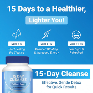 Capsules Détox Nettoyantes 15 Jours Marque Blanche – Soutien Digestif et Nettoyage du Côlon pour Adultes – Complément Herbal pour la Santé Digestive - Product Image 4