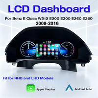 Tableau de bord LCD numérique, panneau d'instruments, Carplay pour Mercedes Benz W212 W207 Classe E 2009-2016, compteur de vitesse, cockpit virtuel