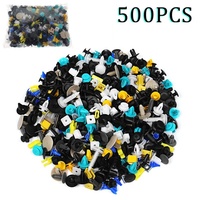 Clips automobiles en plastique mixte, 500 pièces, attaches en nylon, rivets