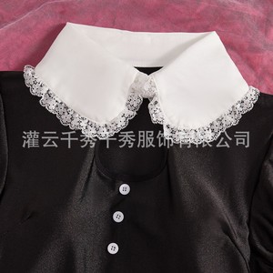 Nouveau haut d'été pour femme, style coréen, élégant et délicat, col marin, taille haute et amincissant, adapté au commerce transfrontalier - Product Image 1