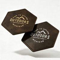 Sous-verres en cuir gravés au laser, logo personnalisé en relief, cadeaux promotionnels pour événements festifs, cadeaux d'affaires, ensemble best-seller