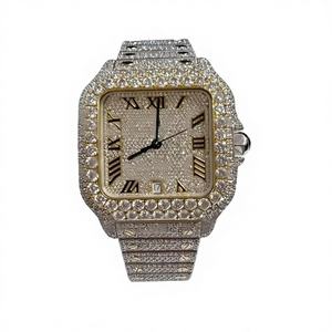 Reloj de Lujo con Esfera de Cristal y Acero Inoxidable con Moissanita, Resistente al Agua hasta 10 Bares, con Cierre de Brazalete - Product Image 1
