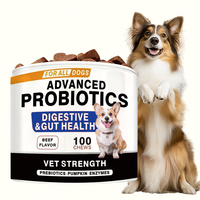 Probiotiques pour chiens recommandés par les vétérinaires, sous forme de friandises molles, pour soulager les stomacs sensibles et renforcer le système immunitaire, à la citrouille