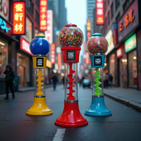 Distributeur automatique de capsules de jouets multicolores à spirale, très vendu, en métal durable, à pièces, capacité de 300 à 600 pièces pour les jeux