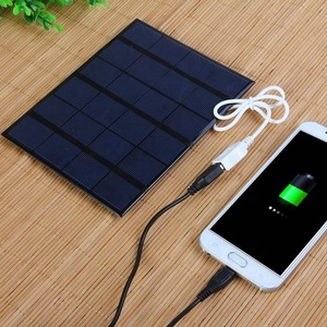 Chargeur solaire 3,5 W à cellules polycristallines, chargeur solaire USB pour batterie externe – Vente directe usine - Product Image 1