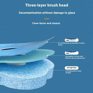 Escobilla de baño de plástico desechable de un solo nivel para el hogar, venta al por mayor, cabeza de esponja lanzable por inyección, parte inferior sentada - Product Image 3