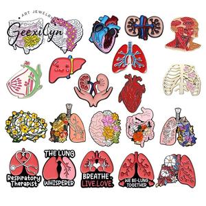 Broches Médicales Anatomiques en Alliage Cœur Mignon, Épingles <span class=keywords><strong>de</strong></span> Luxe Organes Poumon, Badges d'Hôpital, Cadeau, Accessoires <span class=keywords><strong>de</strong></span> Mariage pour Couples - Product Image 1