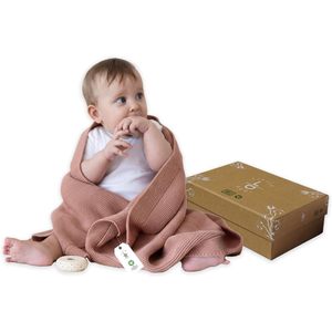 Little Dedi Baby Knitted <b>Blanket</b> Dusty Pink Organic Cotton Swaddle Crib Stroller <b>Blanket</b> With Gift Box All Season Use - Product Image 1