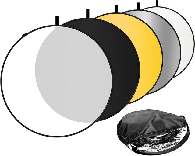 43" 110cm 5 in 1 Photography Studio Collapsible Photo Reflector, 5 Colors Translucent for Photo Video Studio