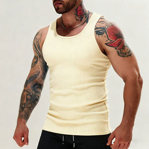 Canotta Sportiva da Uomo Personalizzata per Fitness e Allenamento, Alta Qualità, Pesante, Aderente, Canotta da Palestra a Costine - Product Image 3