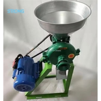 Moulin Commercial Humide et Sec pour Céréales, Broyeur de Maïs, Machine à Moudre le Blé, Moulin à Farine, Broyeur de Grains Secs et Humides