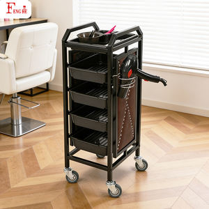 Troli <span class=keywords><strong>Salon</strong></span> Vintage Grosir dengan Roda, Laci Penyimpanan, Peralatan <span class=keywords><strong>Salon</strong></span> Kecantikan untuk Ahli Kecantikan - Product Image 4