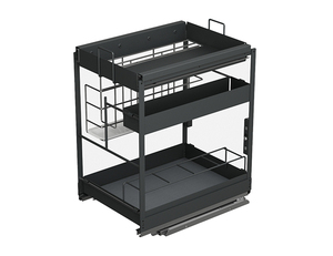 Modern Large Capacity Stainless <b>Kitchen</b> Keeper Storage <b>Hardware</b> Chrome Plated Organizer Built-In Cutting Board For Restaurant - Product Image 6