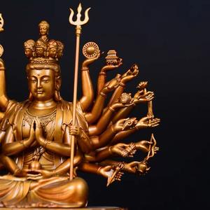 Украшение буддийского храма, тысячная статуя Гуаньинь, традиционная статуя фэн-шуй, латунные бронзовые статуи Будды - Product Image 6