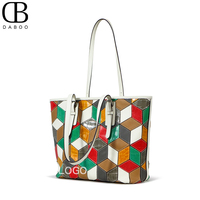 Marque originale motif losange Design Crocodile cuir patchwork vachette femmes tote bag haute qualité durable tote bag
