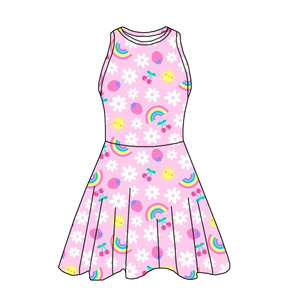 Abito da Yoga Estivo Senza Maniche ad Asciugatura Rapida per Ragazze, Vestito Sportivo Personalizzato, <span class=keywords><strong>Abbigliamento</strong></span> Alla Moda per Ragazze - Product Image 2