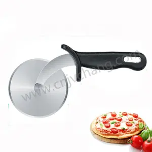 Vendita calda strumento per Pizza stoccaggio sicuro affettatrice affilata in acciaio inossidabile manico Soft-touch ruota per taglierina per Pizza