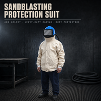 Casque de sécurité pour sablage avec cape intégrée, outils de sablage, casque de protection anti-poussière pour le visage