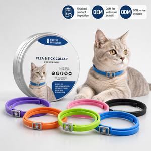 Collier pour animaux de compagnie, fabrication ODM/OEM personnalisée, collier et laisse réglables, confortables et durables pour chiens et chats de petite/moyenne taille - Product Image 1