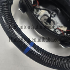 พวงมาลัยหนังคาร์บอนไฟเบอร์แบบเจาะรู รุ่นใหม่ สินค้าขายดีที่สุดสำหรับ BMW E90 วัสดุหนัง - Product Image 3