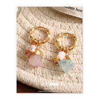 Boucles d'oreilles pendantes en pierre œil de tigre naturelle, turquoise et coquillages, design original, luxueuses et haut de gamme pour femmes