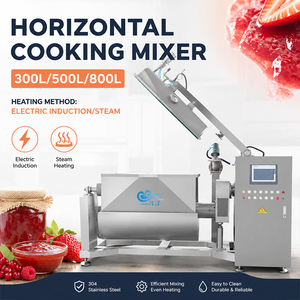 Mélangeur de <span class=keywords><strong>cuisson</strong></span> horizontal <span class=keywords><strong>sous</strong></span> <span class=keywords><strong>vide</strong></span> pour la transformation d'aliments à haute viscosité, équipement de mélange pour confitures, pâtes, sauces, 300L-800L - Product Image 2