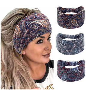 Nudo elástico para mujer Pañuelo de borde ancho Nueva banda para el cabello para deportes de yoga para Europa y Estados Unidos - Product Image 5